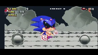 sonic.exe(exeller) vs tails knucles y eggman*primera parte XD*