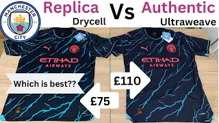 Manchester City 2023/24 Third Shirt Comparison Review Replica Vs Authentic Premier League Jersey