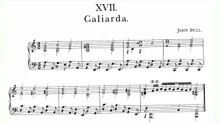 John Bull - Galliarda FVB 17 (Fitzwilliam Virginal Book Vol. 1 No. 17) audio+sheet music