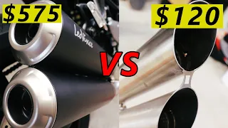 CHEAP EXHAUST VS EXPENSIVE EXHAUST FOR MOTORCYCLES