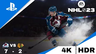 NHL 23 Gameplay | Blackhawks vs Avalanche | PS5 4K 60FPS HDR