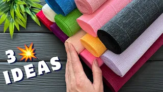 3 IDEAS💥Crepe Paper Decoration Ideas Crepe Paper Flowers