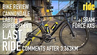 Cannondale Lab71 SuperSix Evo / SRAM Force AXS bike test: the last ride – comments after 3,363km