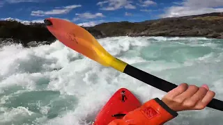 First time paddling the Baker. Biggest river in Chile.