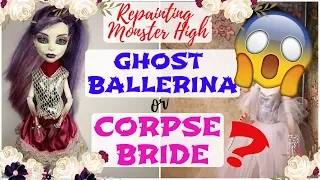 GHOST BALLERINA MONSTER HIGH REPAINT / Spectra Spooky Dead Ballet Dance / Speedpaint Tutorial Barbie