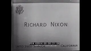 SENATOR RICHARD NIXON'S CHECKERS SPEECH     SEPTEMBER 23, 1952   63914