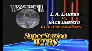 TBS NBA Tuesday Commercial (Lakers-Kings/Celtics-Trail Blazers - 1987)