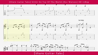 [Share Guitar Tabs] Sittin On Top Of The World (Doc Watson) HD 1080p