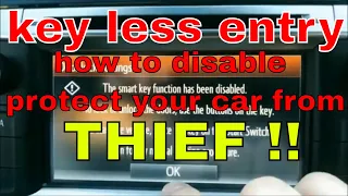Attention to all TOYOTA USERS, How to enable and disable keyless entry in TOYOTA,  KEYLESS-GO