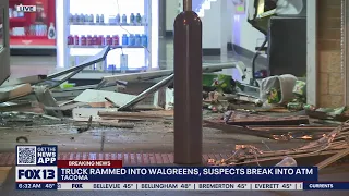 Suspects ram truck into Tacoma Walgreens, break into ATM | FOX 13 Seattle