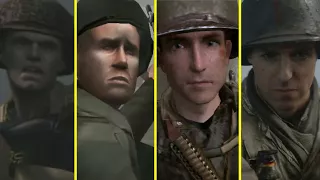 D-Day Landing Sequence Comparison - MoH Frontline vs Allied Assault vs CoD2 vs CoD WWII