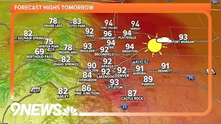 Denver could see its hottest day of the year Tuesday