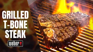 HOW TO MAKE A T-BONE STEAK ON WEBER KETTLE (Best T-bone steak you will ever taste!)