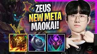 ZEUS CRAZY NEW META MAOKAI TOP! - T1 Zeus Plays Maokai TOP vs Renekton! | Season 2023