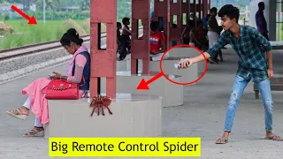 Fake Spider Attack Prank On Public | Big Remote Control Spider Vs Man Prank Video | Try To Not Laugh