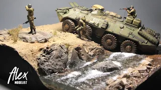 Постройка диорамы с БТР-70. Афганистан. Build an ultra-realistic diorama with BTR-70. Afghanistan.