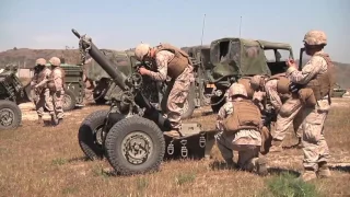 US Marines Training Weapons Shooting With the Fantastic French 120mm M32 Mortar