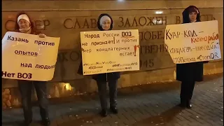 Групповой пикет против введения QR- кодов в Татарстане