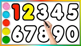 | Coloring of Numbers | How To Color Numbers O To 9 And Coloring Pages For Kids |