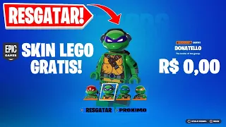 *SKIN GRÁTIS* PARA TODOS NO FORTNITE! COMO RESGATAR A NOVA SKIN DE LEGO DE GRAÇA PARA TODOS!