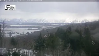 Teton Time Lapse of sunset viewed from Buffalo Valley on April 25, 2024