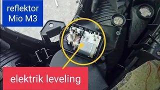 cara pasang Elektrik leveling ke reflektor Mio M3 😁