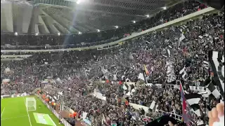 Newcastle fans chanting vs Southampton! Semi final of the Carabao Cup 2-1