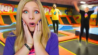Last to Leave the Trampoline Park! (24 Hour Challenge)