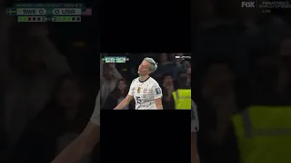 Rapinoe misses pk in game against Sweden, and laughs about it.