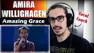 AMIRA WILLIGHAGEN "Amazing Grace" // REACTION & ANALYSIS by Vocal Coach (ITA)