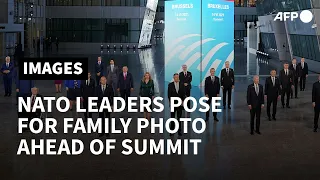 NATO leaders pose for a family photo ahead of summit in Brussels | AFP