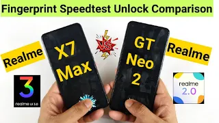 Realme X7 Max vs Realme GT Neo 2 Fingerprint Speedtest Unlock Comparison After Realme Ui 3.0 Update