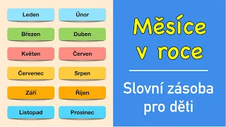 Učení slov pro děti | Měsíce v roce (leden, únor, březen, duben, květen, červen, červenec a další)