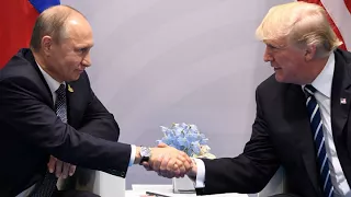 TRUMP-PUTIN:  President Donald Trump confronts Russian President Vladimir Putin on election meddling