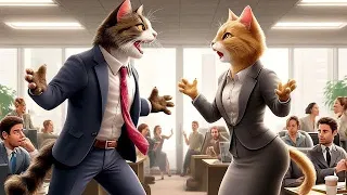 Couple Endless Fight and Happy 😤🤜👊💕 #catlover #catvideos #catvideo2024 #aicat #cutecat #cat