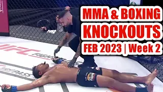 MMA & Boxing Knockouts, February 2023 | Week 2