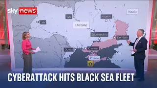 Ukraine war: Cyberattack in Crimea after Black Sea fleet HQ hit