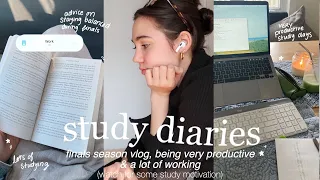 study diaries | VERY productive finals college study days & advice on staying balanced during exams