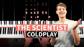 The Scientist - Coldplay - EASY PIANO TUTORIAL (accompaniment with chords)