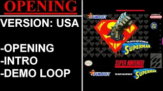 The Death and Return of Superman [USA] (Super Nintendo) - (Opening/Intro & Demo Loop)