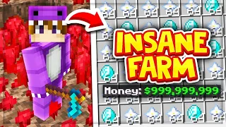 INSANE STARTER MONEY MAKING FARM on NEW MINECRAFT SKYBLOCK MAP! | New Minecraft SKYBLOCK SERVER