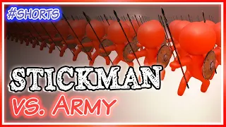 One Stickman vs Entire Army!? 😲 3D Animation (#shorts)