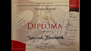 Wojciech Kaczmarek - II Międzynarodowy Konkurs Wokalny im. Stoyana Popova -Opera Burgas -Bułgaria