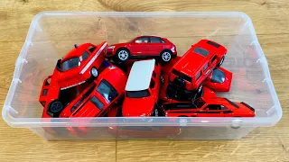 Various Sports, Suvs, Sedan And More Model Diecast Cars From The Box - Red Cars