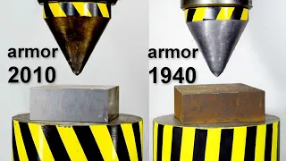 HYDRAULIC PRESS VS OLD AND MODERN ARMOR