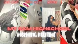 MY REALISTIC 5AMISH HIGH SCHOOL MORNING ROUTINE | chitchat , skincare etc | KAELANIJAE #roadto1k