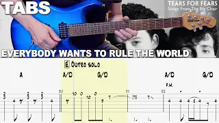 Tears For Fears - Everybody Wants To Rule The World | Guitar cover WITH TABS + EXTENDED OUTRO SOLO