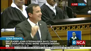 DA interim-leader John Steenhuisen comments on Sona 2020