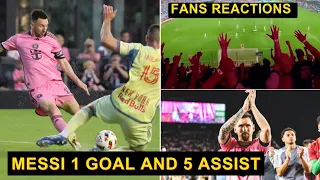 Inter Miami Fans Crazy Reactions to Lionel Messi 1 Goal and 5 Assist vs New York Red Bull