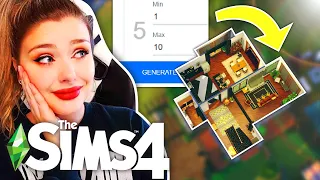 Number Generator Decides the SIZE of Each Room in My Sims 4 Build // Sims 4 Build Challenge